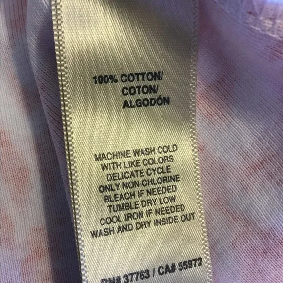 Rafaella Orange & White Patterned top Sleeveless, draped neck, stretchy Cotton - Picture 4 of 6